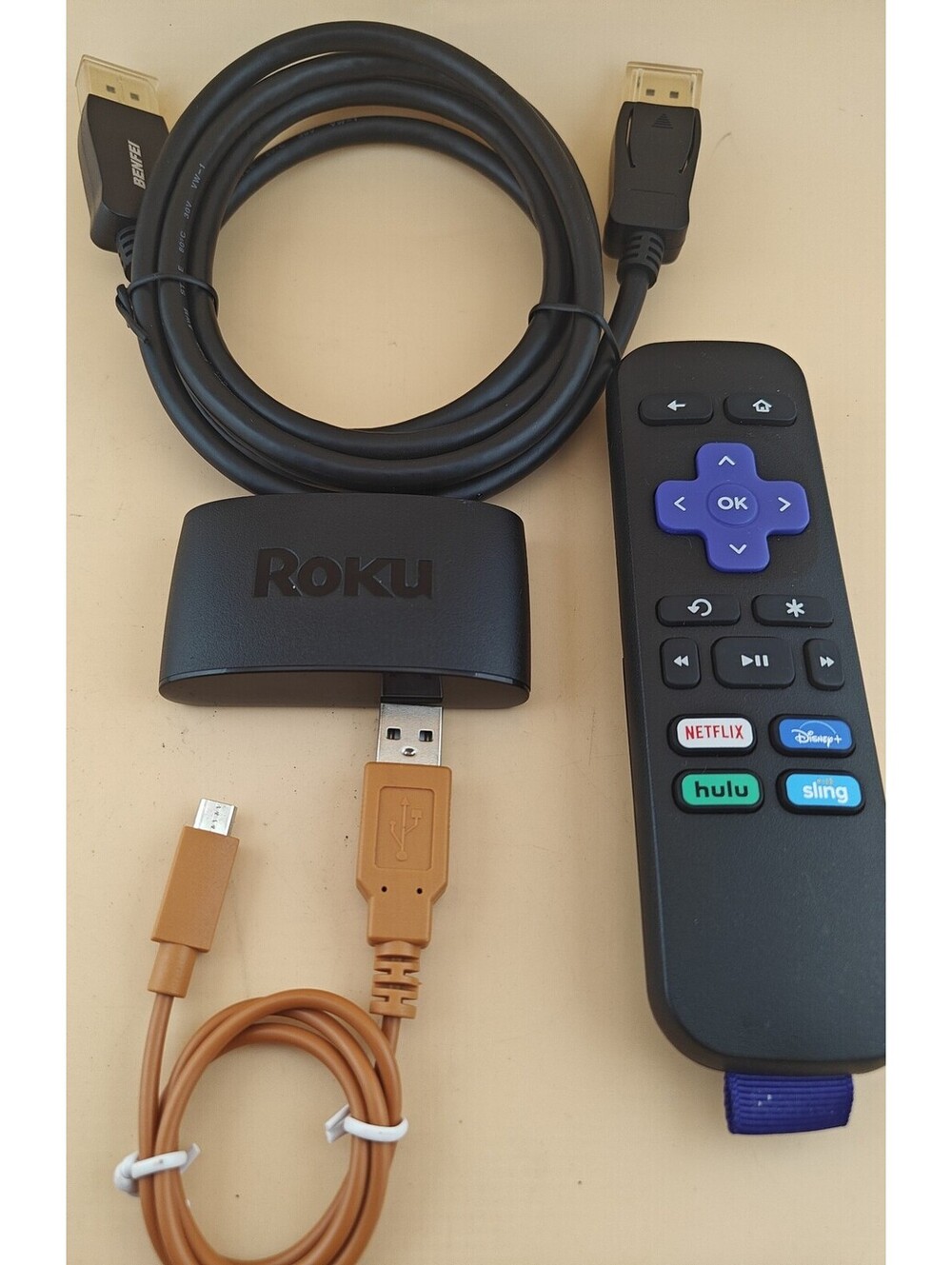 Roku Express 3930X HD Streaming Media Player With Remote and HDMI Cable